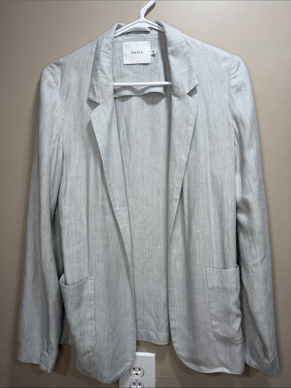 Talula light grey boyfriend blazer 0